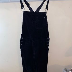 Men’s urban outfitters Black corduroy Overalls M